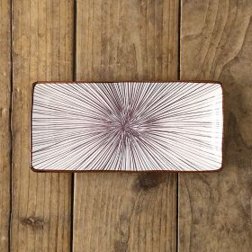 Creative Nordic Style Underglaze Ceramic Tableware (Option: Purple stripe)