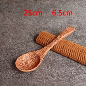 Coconut Bowl Spoon Wooden Artifact (Option: Soup spoon size)