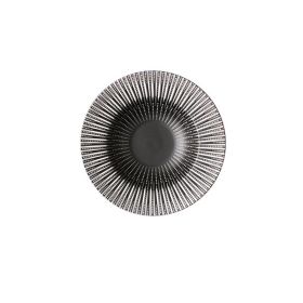 Pasta Restaurant 3D Printing Straw Hat Ceramic Plate (Option: Black Sword Points-25cm)