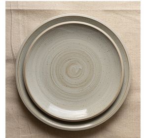 Threaded Flat Plate Plate Pasta Steak Plate Slight Concealer (Option: Threaded disc)