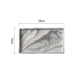 Nordic Marble Creative Home Ceramic Tray (Option: Gray 11in rectangle)