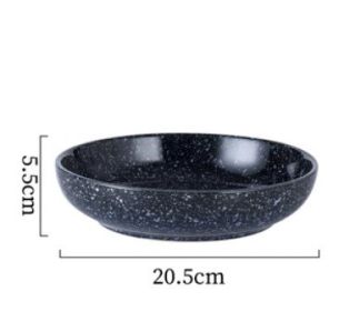 Japanese Ceramic Deep Plate (Option: Starry sky-20.5x5.5cm)