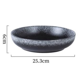 Japanese Ceramic Deep Plate (Option: Moxue-25.3x6cm)