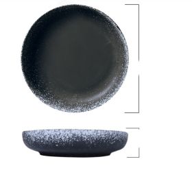 Japanese-style Plate Large Round Household Ceramics (Option: Poetic December-8inches)