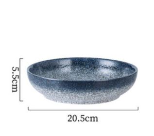 Japanese Ceramic Deep Plate (Option: Mercury-20.5x5.5cm)