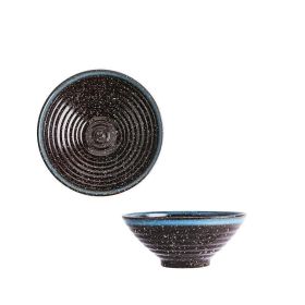 Ceramic Super Large Capacity Creative Household Wine Bowl (Option: Simple blue-4.5inch)