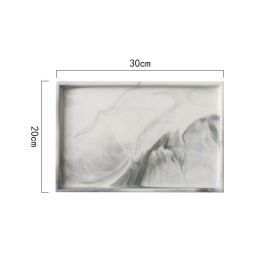 Nordic Marble Creative Home Ceramic Tray (Option: Gray 12in rectangle)