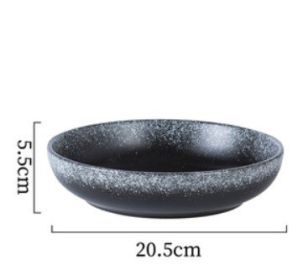 Japanese Ceramic Deep Plate (Option: Moxue-20.5x5.5cm)