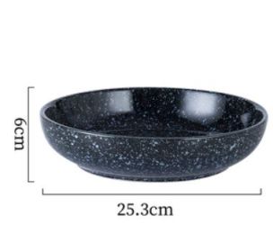Japanese Ceramic Deep Plate (Option: Starry sky-25.3x6cm)