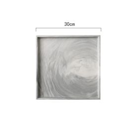 Nordic Marble Creative Home Ceramic Tray (Option: Gray square)