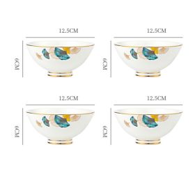 Dinner Plates Ceramic Steak Plate Web Porcelain (Option: 4.5in bowl-4PCS)